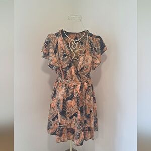 Tropical Print Sundress, Size 1X.